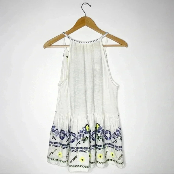 Maeve Anthropologie Neela Babydoll Tank Top Embroidered Boho Size Small - Picture 7 of 7